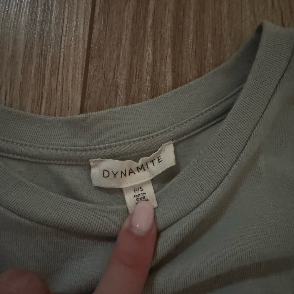 Dynamite Soft Green Tee - Picture 3 of 4